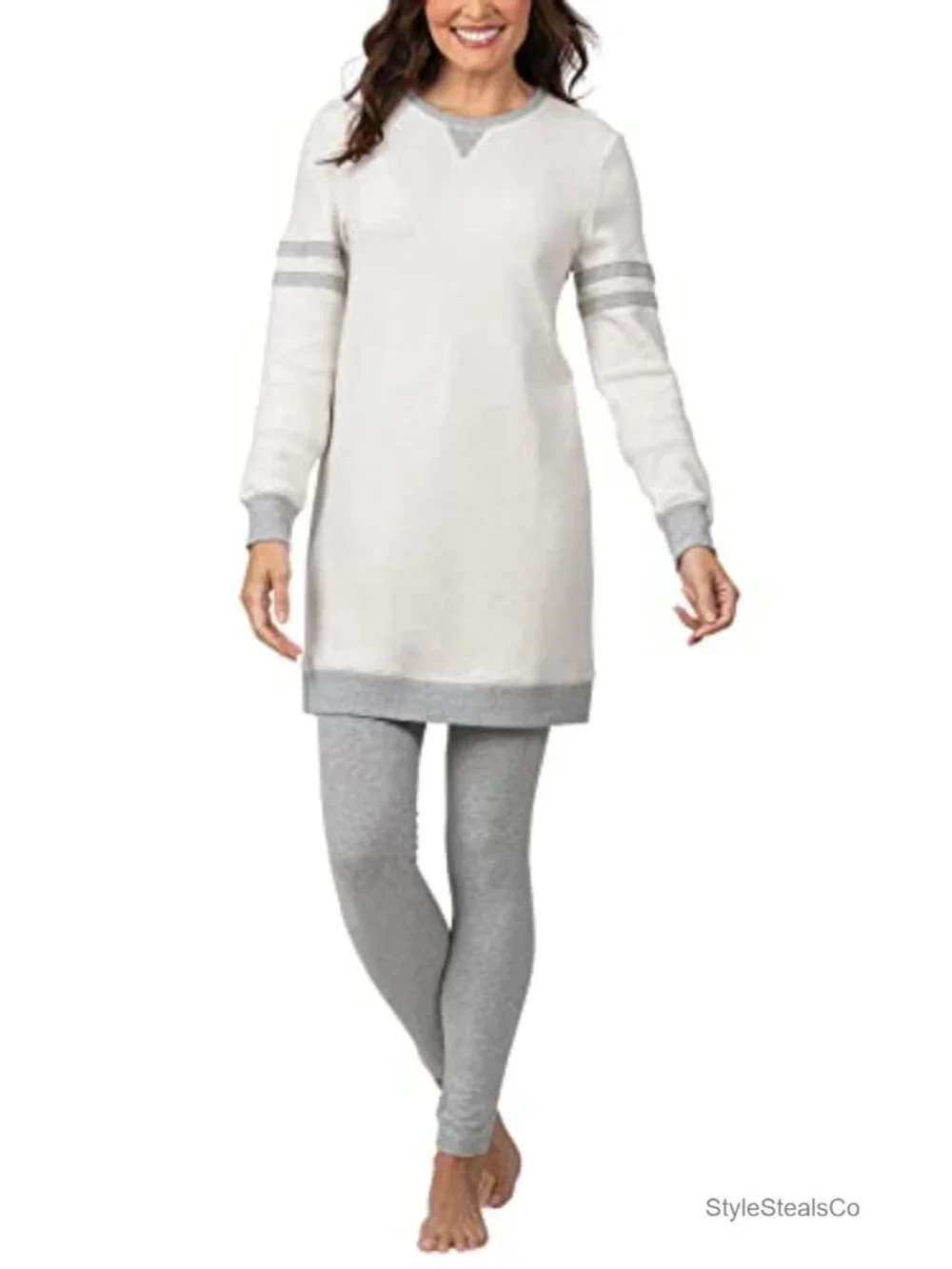 Women's Cozy Fleece Pajama Set - Soft Cotton Blend, Long Sleeve, Lounge